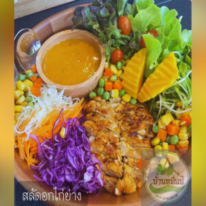สลัดอกไก่ย่าง
